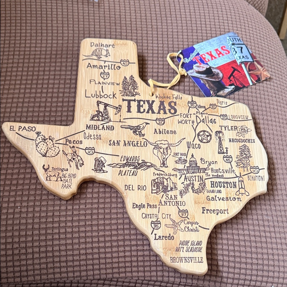 Bamboo Texas State Cutting and Serving Board